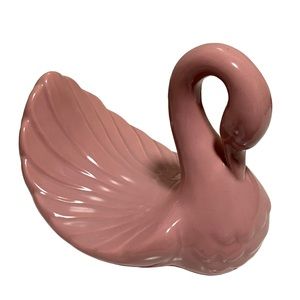 Vintage Rose Pink Swan Andre Richard Soap Trinket Candy Dish Tray Bath Japan
